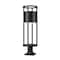 Z-Lite Luca Outdoor Pier Mounted Fixture, 1-Light, 9.25 In.W x 29.75 In.H, Black/Etched 517PHB-533PM-BK-LED - alternate 1